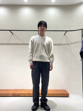 「Snow Peak（スノーピーク）のアイテム」を使った、柳田倫太郎さん（メンズ・174cm）の秋コーディネート