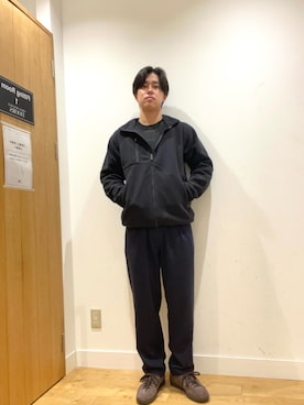 「トレンド秋素材コーデ」｜「アイテム（パンツ）」を使った、柳田倫太郎さん（メンズ・174cm）の秋コーディネート