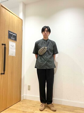 「OUTDOOR EXCHANGE（アウトドアエクスチェンジ）のアイテム」を使った、柳田倫太郎さん（メンズ・174cm）の夏コーディネート