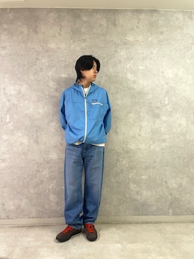 「URBAN RESEARCH DOORS（アーバンリサーチドアーズ）のpatagonia　LIGHT & VARIABLE JACKET（テーラードジャケット、ブルー系）」を使った、柳田倫太郎さん（メンズ・174cm）の春コーディネート