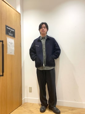 「FORK&SPOON（フォークアンドスプーン）のアイテム」を使った、柳田倫太郎さん（メンズ・174cm）の冬コーディネート