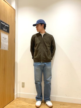 「FORK&SPOON」｜「アイテム（帽子）」を使った、柳田倫太郎さん（メンズ・174cm）の秋コーディネート