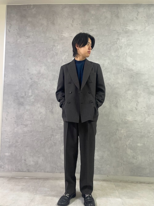 セール】LIFE STYLE TAILOR ウーリーノグレンチェック2タックパンツ
