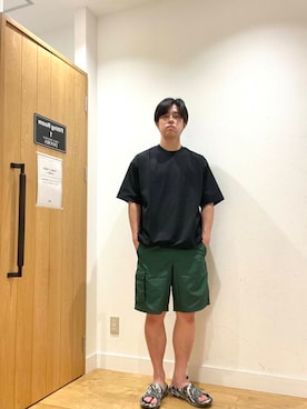 「MERRELL（メレル）のアイテム」を使った、柳田倫太郎さん（メンズ・174cm）の夏コーディネート