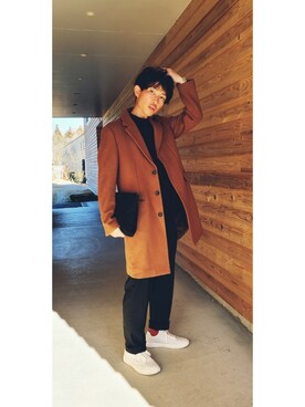 「URBAN RESEARCH（アーバンリサーチ）のアイテム（トレンチコート）」を使った、🇮🇹Daichan🇮🇹さん（メンズ・170cm）の冬コーディネート
