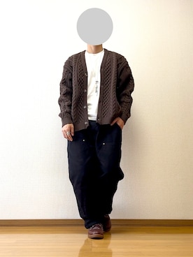 「アイテム（チノパンツ）」を使った、Lok1さん（メンズ・168cm）の秋コーディネート