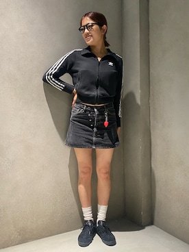「ニットトップス」｜「アイテム（ジャケット/アウター）」を使った、niinaさん（レディース・165cm）の秋コーディネート