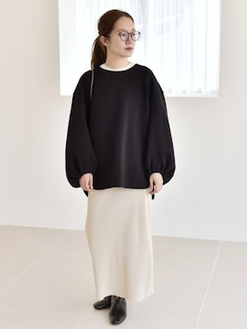 「SHIPS」｜「アイテム（スウェット）」を使った、関田さん（レディース・160cm）の秋コーディネート