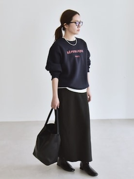 「Vカット」｜関田さん（レディース・160cm）の秋コーディネート
