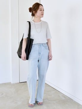 「シアーニット」｜関田さん（レディース・160cm）の春コーディネート