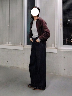 「UNIQLO（ユニクロ）のアイテム（Tシャツ/カットソー、その他）」を使った、iiimomochiiiさん（レディース・164cm）の秋コーディネート