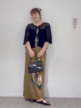 「アイテム（バンダナ/スカーフ）」を使った、aikaさん（レディース・160cm）の夏コーディネート