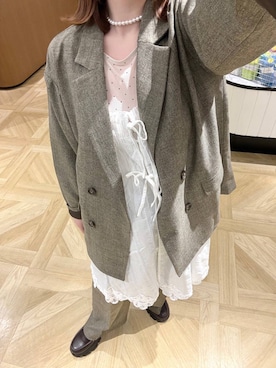 「LOWRYS FARM（ローリーズファーム）のアイテム（ジャケット/アウター）」を使った、aikaさん（レディース・160cm）の春コーディネート
