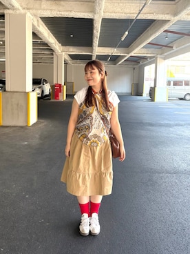 「アイテム（バンダナ/スカーフ）」を使った、aikaさん（レディース・160cm・20代）の夏コーディネート