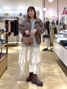 「LOWRYS FARM（ローリーズファーム）のアイテム（ニット/セーター）」を使った、aikaさん（レディース・160cm）の秋コーディネート