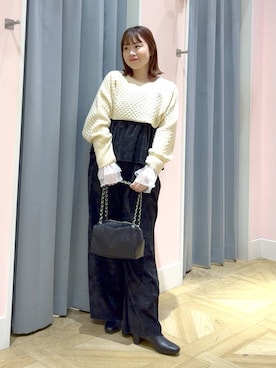 「アイテム（オールインワン・サロペット）」を使った、aikaさん（レディース・160cm）の秋コーディネート