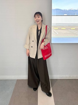 「LOWRYS FARM（ローリーズファーム）のアイテム（ジャケット/アウター）」を使った、aikaさん（レディース・160cm）の春コーディネート