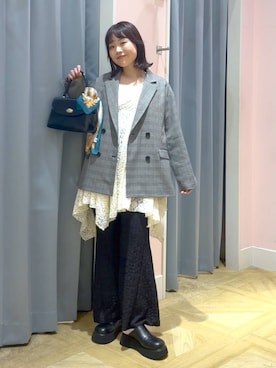 「アイテム（バンダナ/スカーフ）」を使った、aikaさん（レディース・160cm・20代）の秋コーディネート