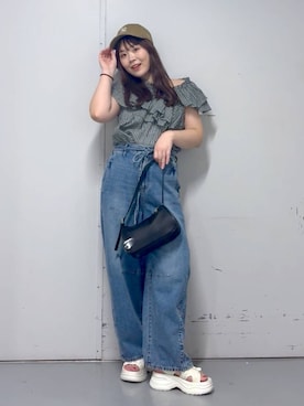 「アイテム（キャップ）」を使った、aikaさん（レディース・160cm・20代）の夏コーディネート