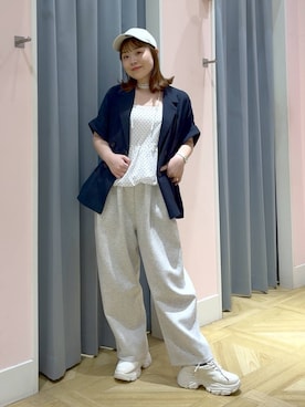 「LOWRYS FARM（ローリーズファーム）のアイテム（ジャケット/アウター）」を使った、aikaさん（レディース・160cm）の春コーディネート