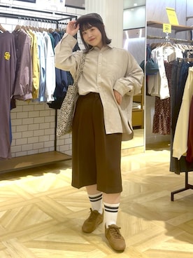 「LOWRYS FARM（ローリーズファーム）のアイテム（ハンチング/ベレー帽）」を使った、aikaさん（レディース・160cm）の秋コーディネート