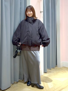 「LOWRYS FARM（ローリーズファーム）のモンスターショートコート　 128076（その他アウター）」を使った、aikaさん（レディース・160cm）の秋コーディネート