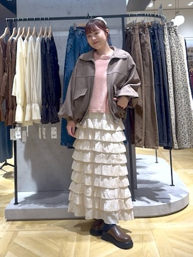 「アイテム（ブルゾン）」を使った、aikaさん（レディース・160cm）の秋コーディネート
