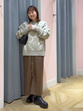 「LOWRYS FARM（ローリーズファーム）のアイテム（ニット/セーター）」を使った、aikaさん（レディース・160cm）の秋コーディネート