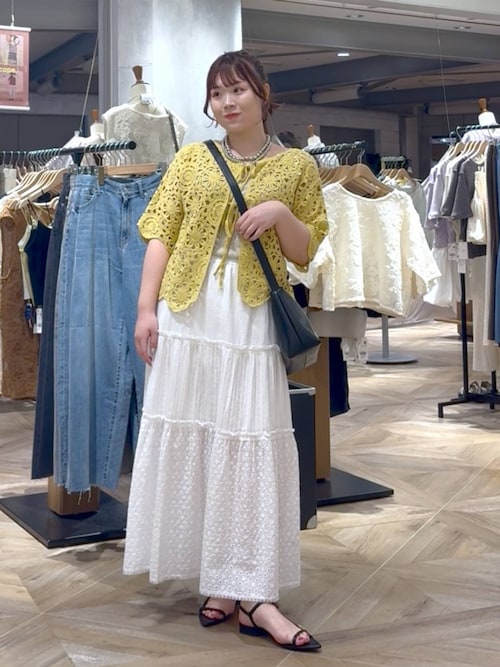 LOWRYS FARM｜【前後着用可能】クロシェ2WAYカーディガン