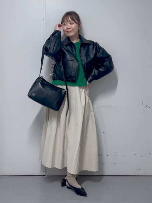 ローリーズファーム　レザーzipショートブルゾン LOWRYS FARM｜レザーZIPショートブルゾン | Rakuten Fashion