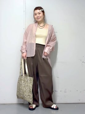 「アイテム（タンクトップ）」を使った、aikaさん（レディース・160cm）の夏コーディネート