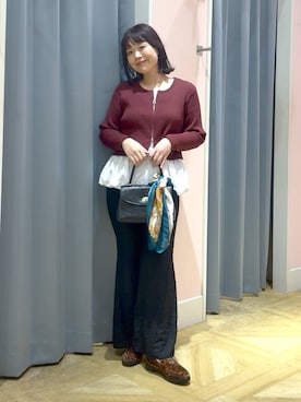 「アイテム（バンダナ/スカーフ）」を使った、aikaさん（レディース・160cm・20代）の秋コーディネート
