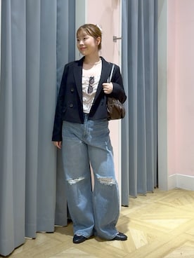 「LOWRYS FARM（ローリーズファーム）のアイテム（ベスト）」を使った、aikaさん（レディース・160cm）の夏コーディネート