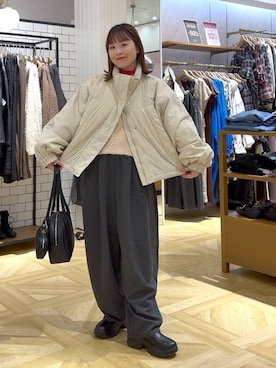 「LOWRYS FARM（ローリーズファーム）のアイテム（その他アウター）」を使った、aikaさん（レディース・160cm）の冬コーディネート