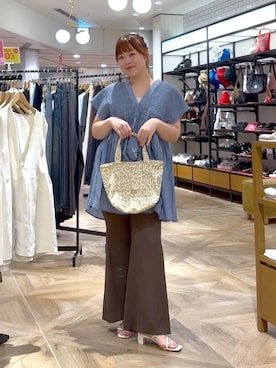 「アイテム（トップス、シルバー系）」を使った、aikaさん（レディース・160cm）の夏コーディネート