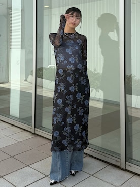 「アイテム（キャミソール）」を使った、MIUさん（レディース・162cm）の秋コーディネート