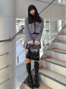 ストレッチレースアップロングブーツ｜ジュエティ（jouetie）公式通販