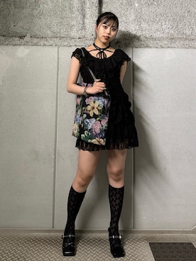 「アイテム（ブレスレット）」を使った、MIUさん（レディース・162cm）の夏コーディネート