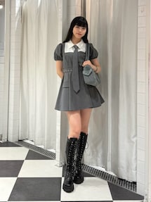 スクエアネックドッキングミニワンピース｜ジュエティ（jouetie）公式