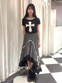 クロスレースドッキングTシャツ｜ジュエティ（jouetie）公式通販