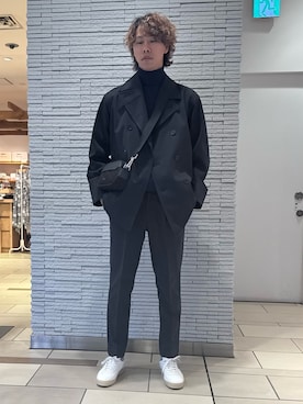 「アイテム（ピーコート）」を使った、sawaさん（メンズ・178cm）の秋コーディネート