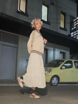 「adidasスニーカー」｜「アイテム（ジャケット/アウター）」を使った、mahinyo1222さん（レディース・169cm）の春コーディネート