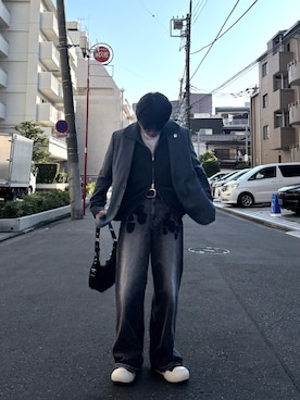 「アイテム（カーディガン/ボレロ）」を使った、まさを。さん（メンズ・176cm）の秋コーディネート