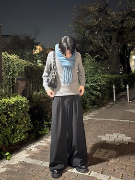 「アイテム（マフラー）」を使った、まさを。さん（メンズ・176cm）の秋コーディネート