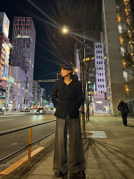 「JOHN LAWRENCE SULLIVAN（ジョンローレンスサリバン）のアイテム（パンツ）」を使った、まさを。さん（メンズ・176cm）の冬コーディネート