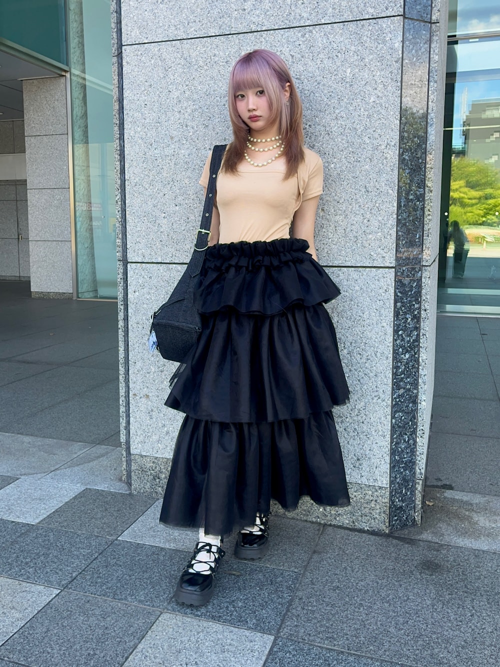 Carmeloティアードフリルロングスカート Shushu long frill tiered skirt / ティアードフリルロングスカートを