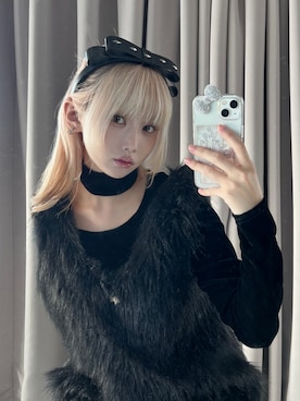 「アイテム（カチューシャ）」を使った、Carmeloさん（レディース・158cm）の秋コーディネート