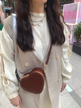 「RUBY AND YOU（ルビーアンドユー）のアイテム（ショルダーバッグ）」を使った、heisenさん（レディース・165cm）の春コーディネート