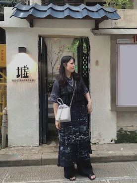 HARE yakeiガラワンピース　夜景　ハレ　ロングワンピース HARE（ハレ）の「yakeiガラワンピース(HARE)（ワンピース）」 - WEAR