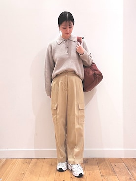 「アイテム（バックパック/リュック）」を使った、horiさん（レディース・167cm）の秋コーディネート